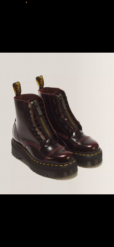 לצפייה במוצר DR. MARTENS PLATFORM ZIPPER BORDO 